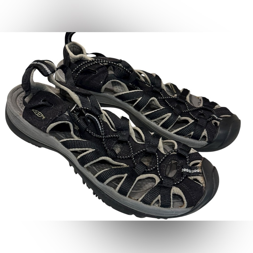 Women’s KEEN Whisper Sandals Shoes Black Size 9.5